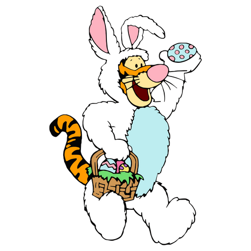 Winnie The Pooh Tigger Egg Hunting Easter Design - DTF Ready To Press - DTF Center 