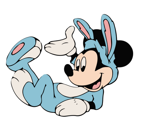 Disney Mickey Mouse Easter Bunny Design - DTF Ready To Press - DTF Center