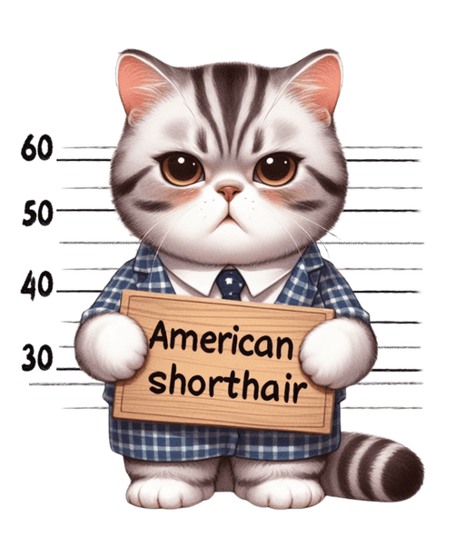 American Shorthair Cat Design - DTF Ready To Press - DTF Center