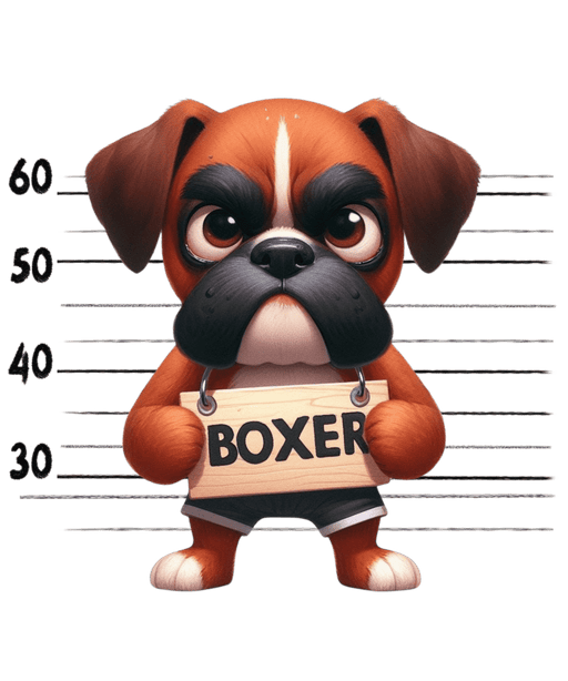 Angry Boxer Dog Design - DTF Ready To Press - DTF Center