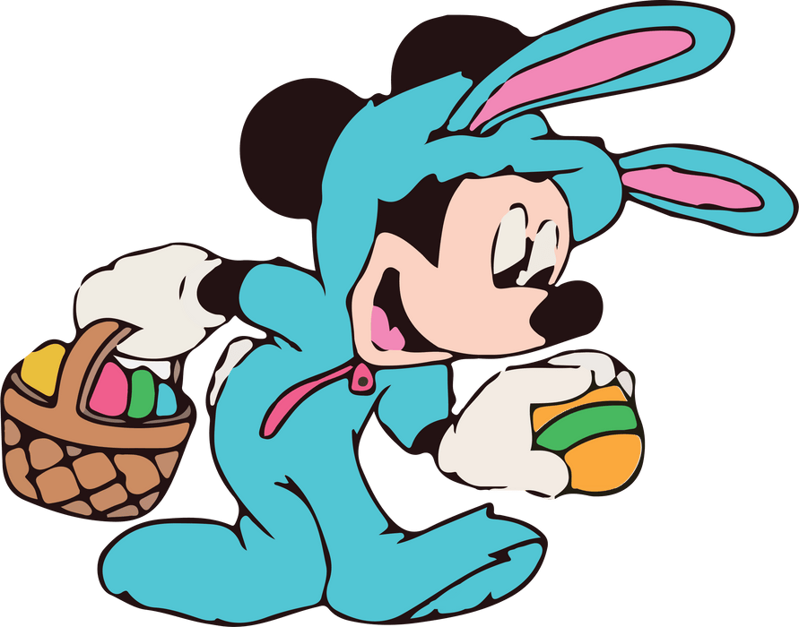 Disney Mickey Mouse Egg Hunting Easter Design - DTF Ready To Press - DTF Center