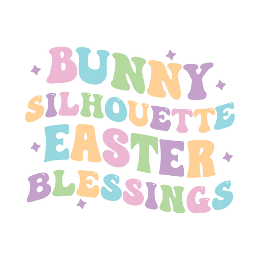 Bunny Silhouette Easter Blessings Design - DTF Ready To Press - DTF Center