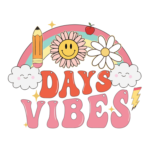100 Days Vibes Design - DTF Ready To Press - DTF Center