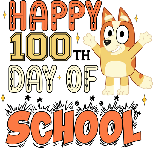 Bingo Happy 100th Day Of School Design - DTF Ready To Press - DTF Center