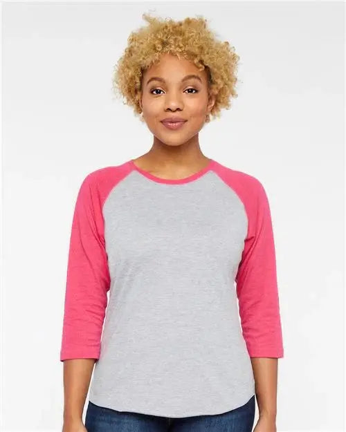 LAT women's v-neck tee in a relaxed fit
