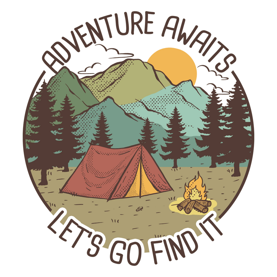 Adventure Awaits Camping DTF Ready to Press