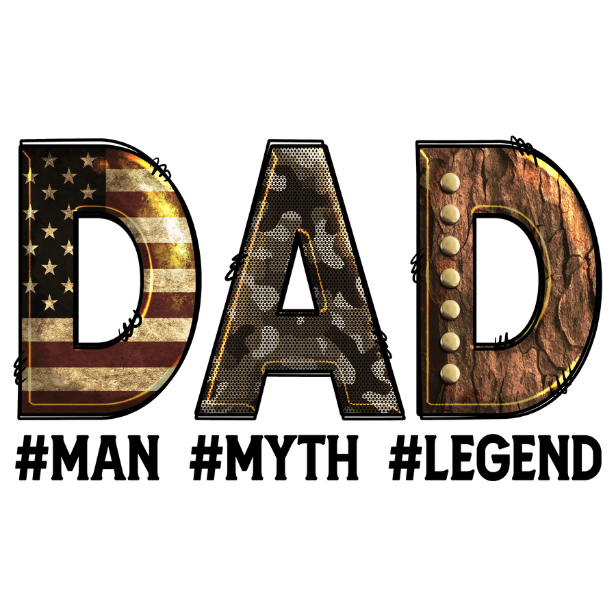 Design "Papa-Modus" - DTF bereit zum Aufpressen