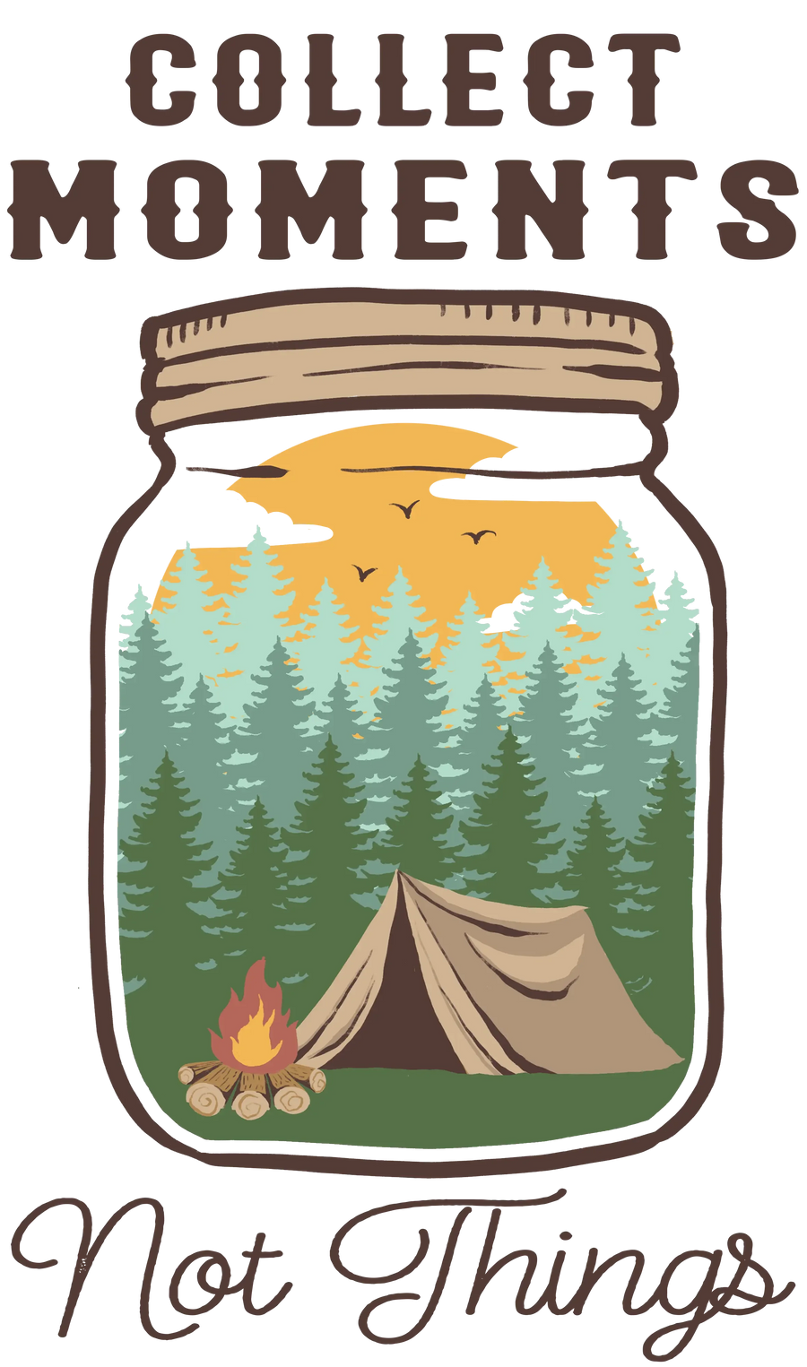 Lustiges Camping-Design - DTF Ready To Press