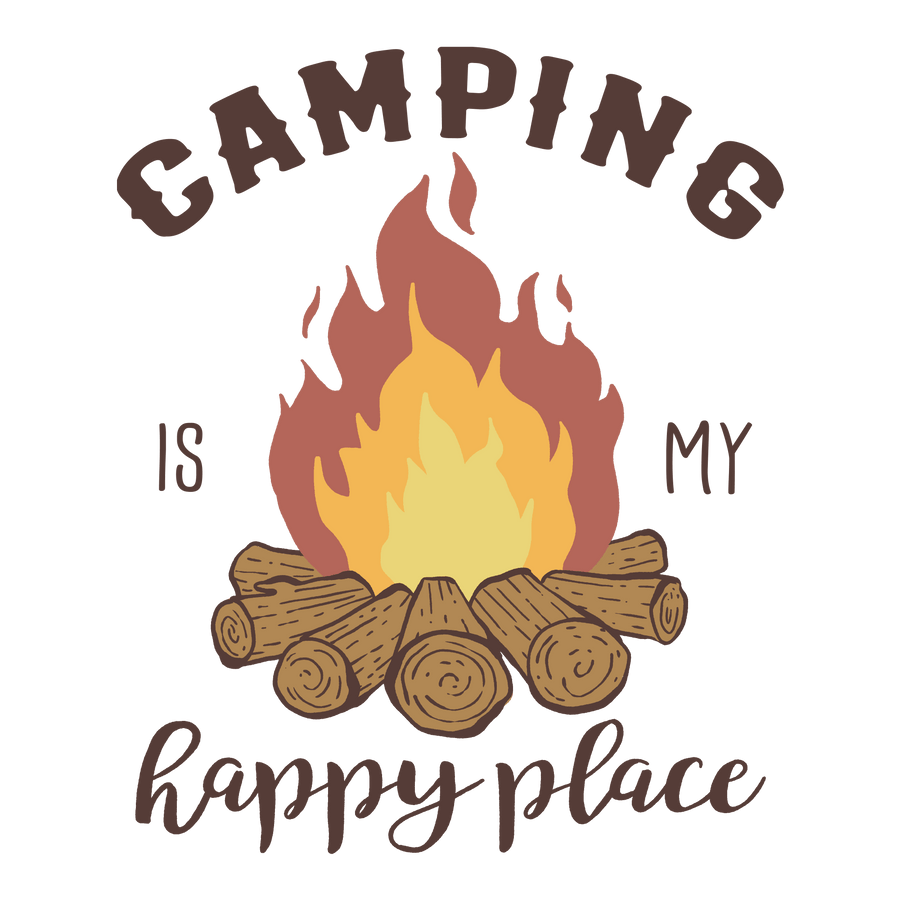 Camping Is My Happy Place Design - DTF Ready To Press
