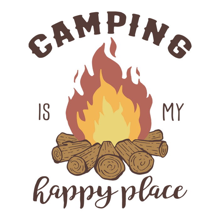 Camping Is My Happy Place Design - DTF Ready To Press