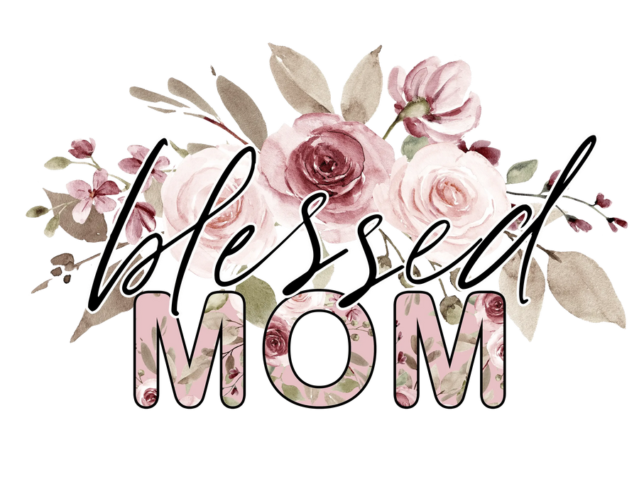 Diseño de mamá bendecida - DTF listo para imprimir