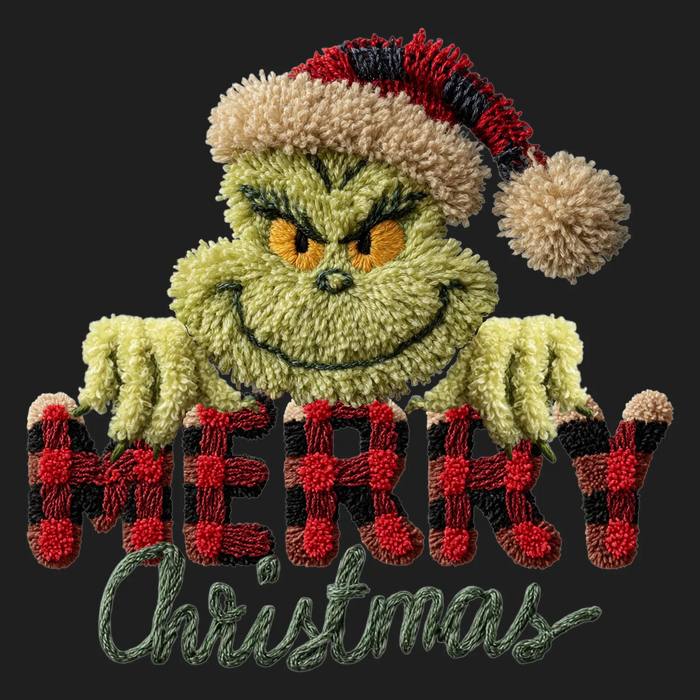 Grinch Merry Christmas DTF Transfer Ready to Press