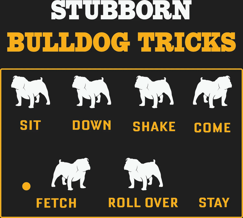 Bulldog Tricks DTF Transfer Ready to Press