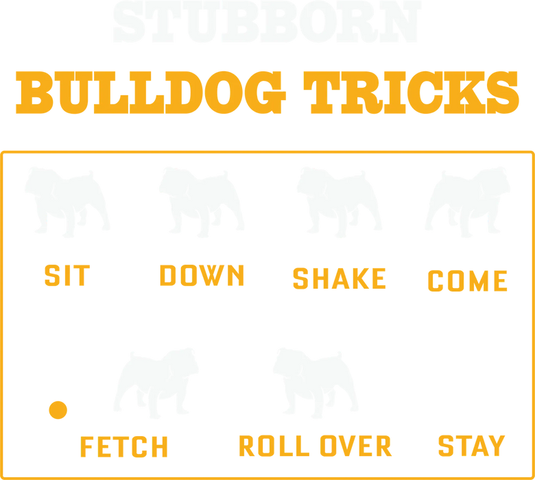 Bulldog Tricks DTF Transfer Ready to Press