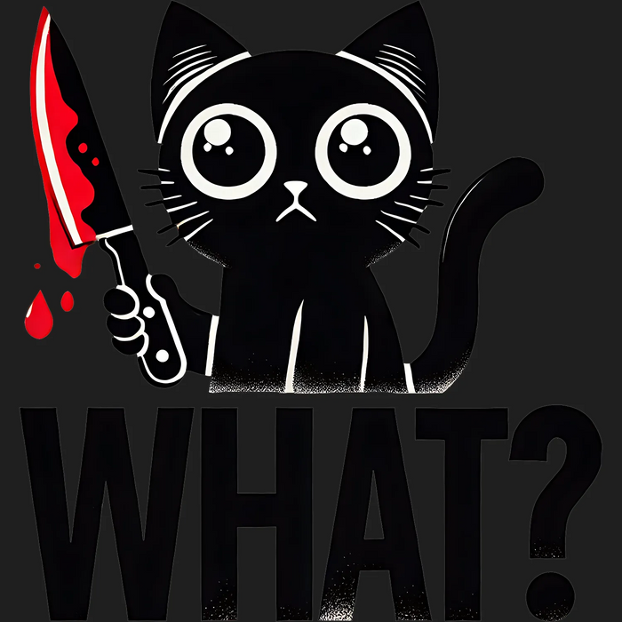 DTF Transfer Ready to Press What Cat Graphic