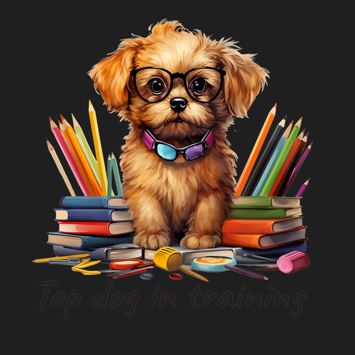 Top Dog in Training DTF Transfer Ready to Press