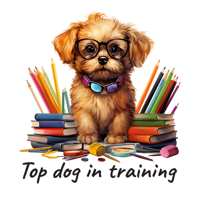 Top Dog in Training DTF Transfer Ready to Press