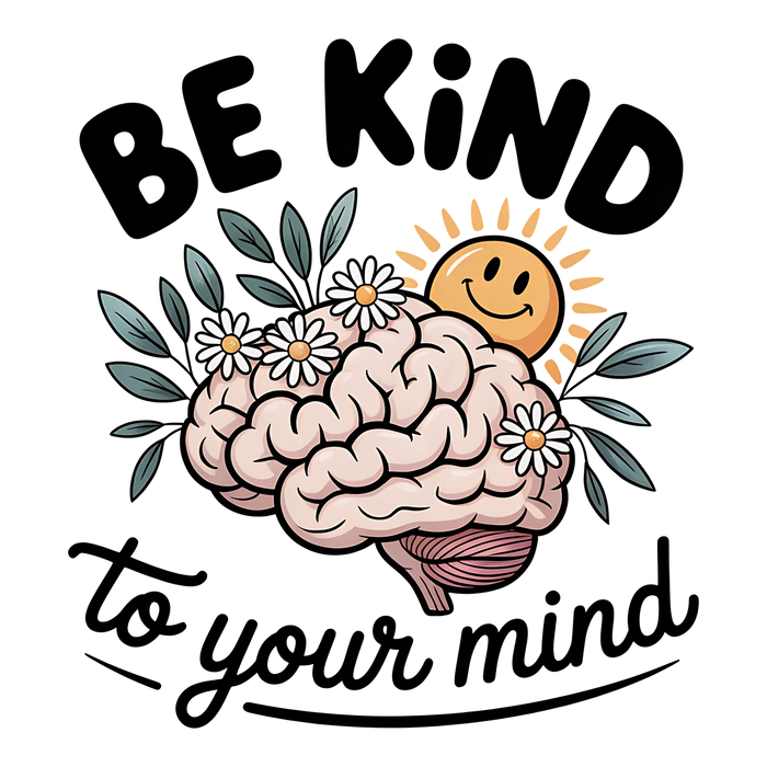 Be Kind To Your Mind DTF Transfer Ready to Press