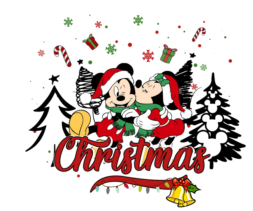 Christmas Mickey and Friends DTF Transfer Ready to Press