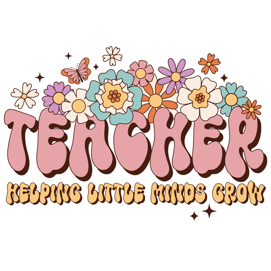 Retro Teacher Design - DTF Ready To Press