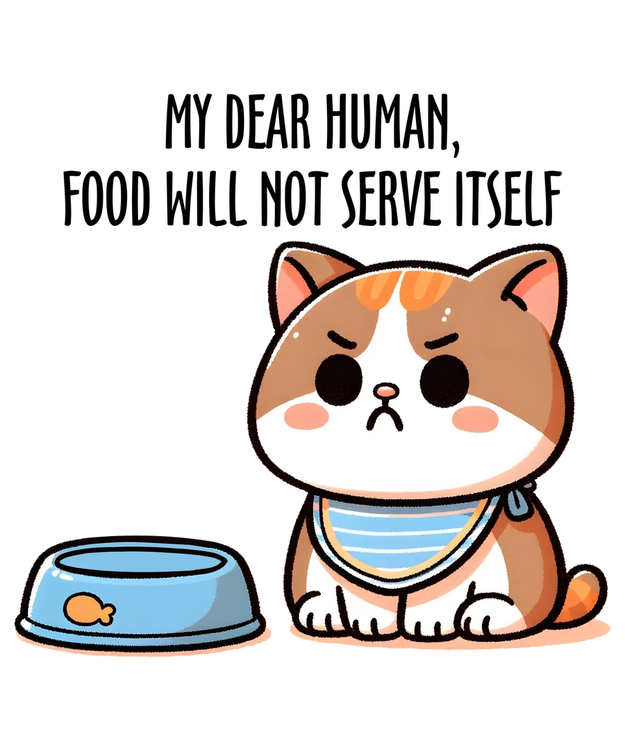 Hungry Cat DTF-Transfer bereit zum Aufpressen