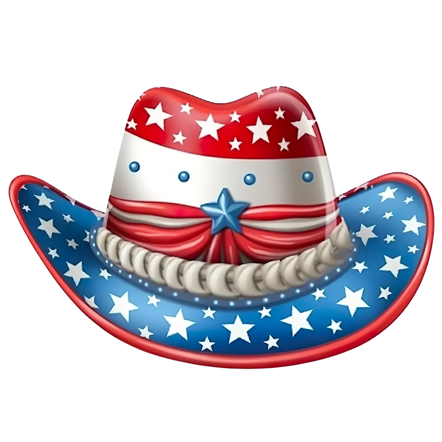 Patriotic Cowboy Hat DTF Transfer Ready to Press