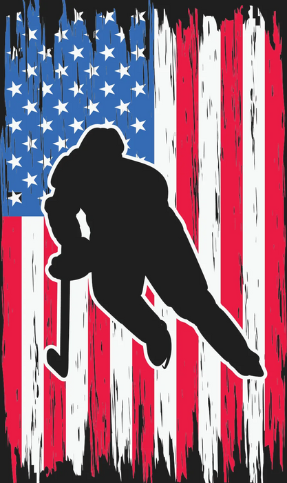 USA Flag Baseball DTF Transfer Ready to Press