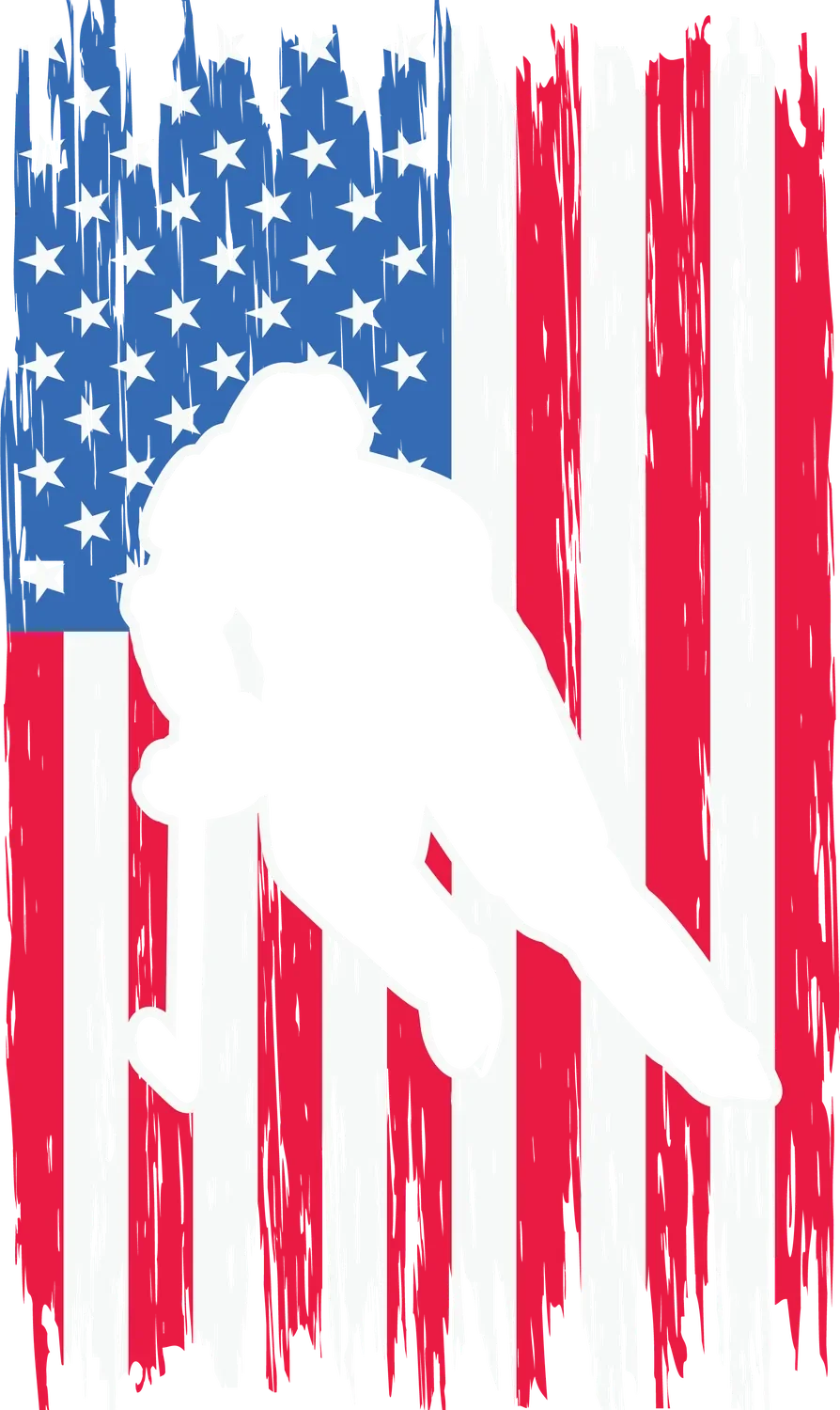USA Flag Baseball DTF Transfer Ready to Press