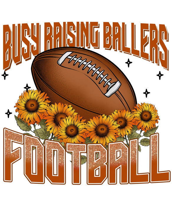 Football Sunflowers DTF Transfer Ready to Press