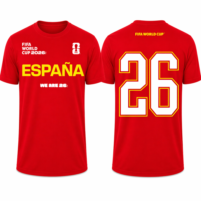 FIFA World Cup 2026 España Shirt – Official "We Are 26" Team Spain T-Shirt