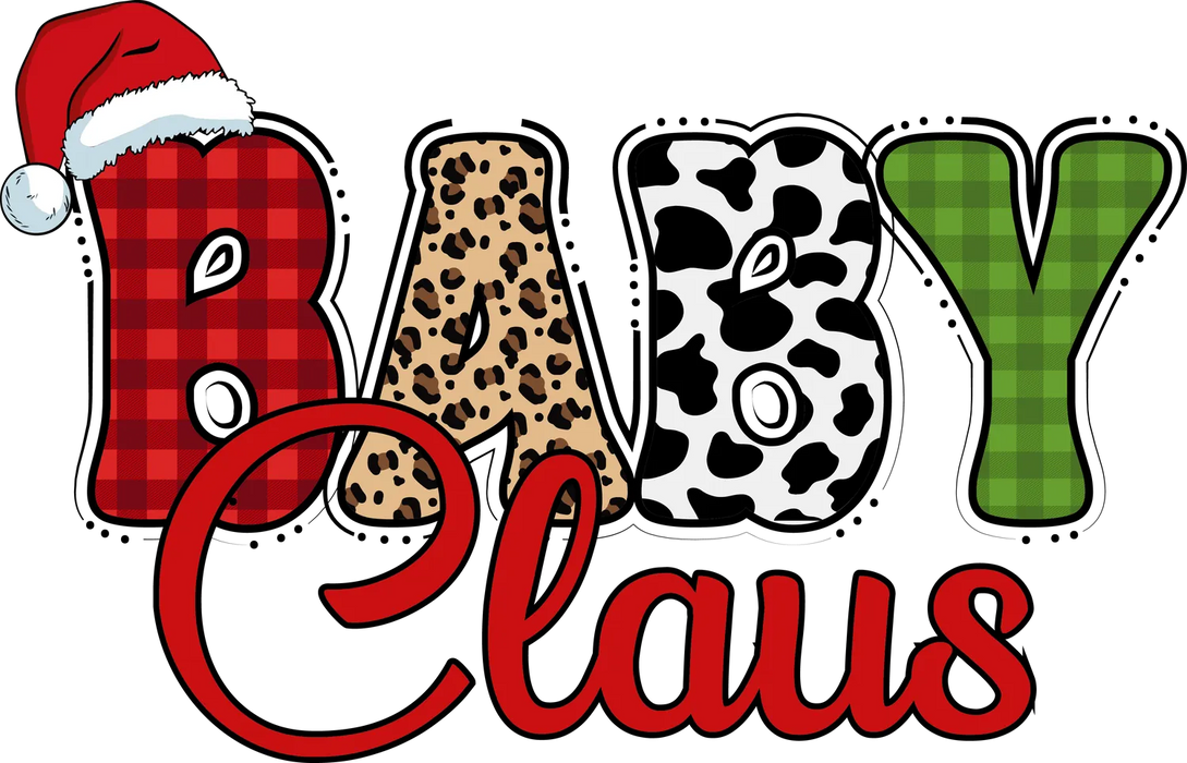 Holiday Baby Claus DTF Transfer Ready to Press
