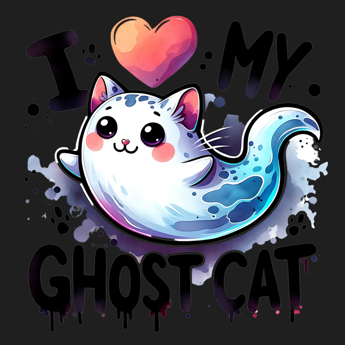 Kawaii Katze DTF Transfer Bügelfertig
