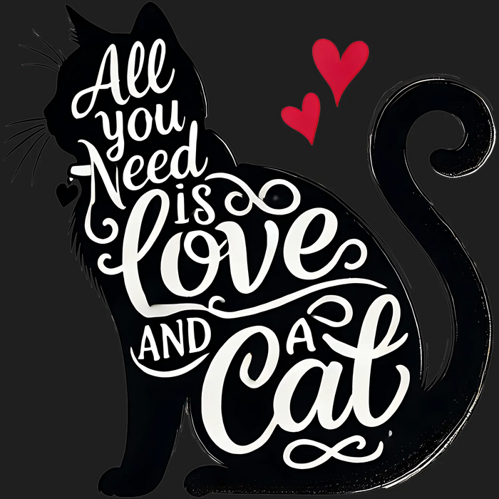 Cat Love DTF Transfer Ready to Press