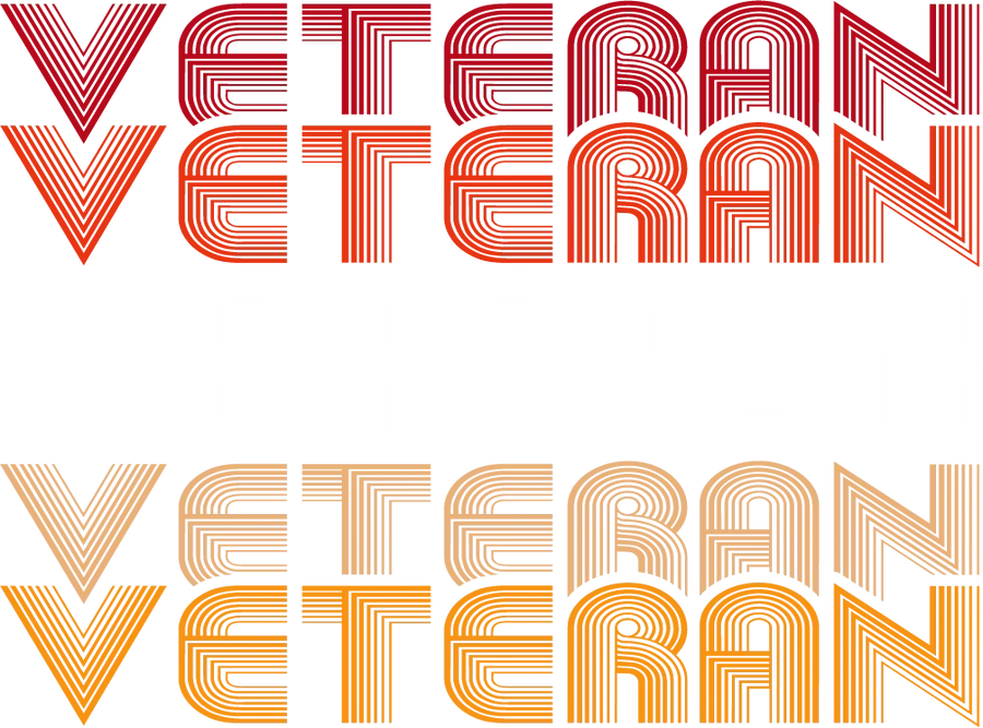 Retro Line Art Veteran Typography DTF Transfer Ready to Press