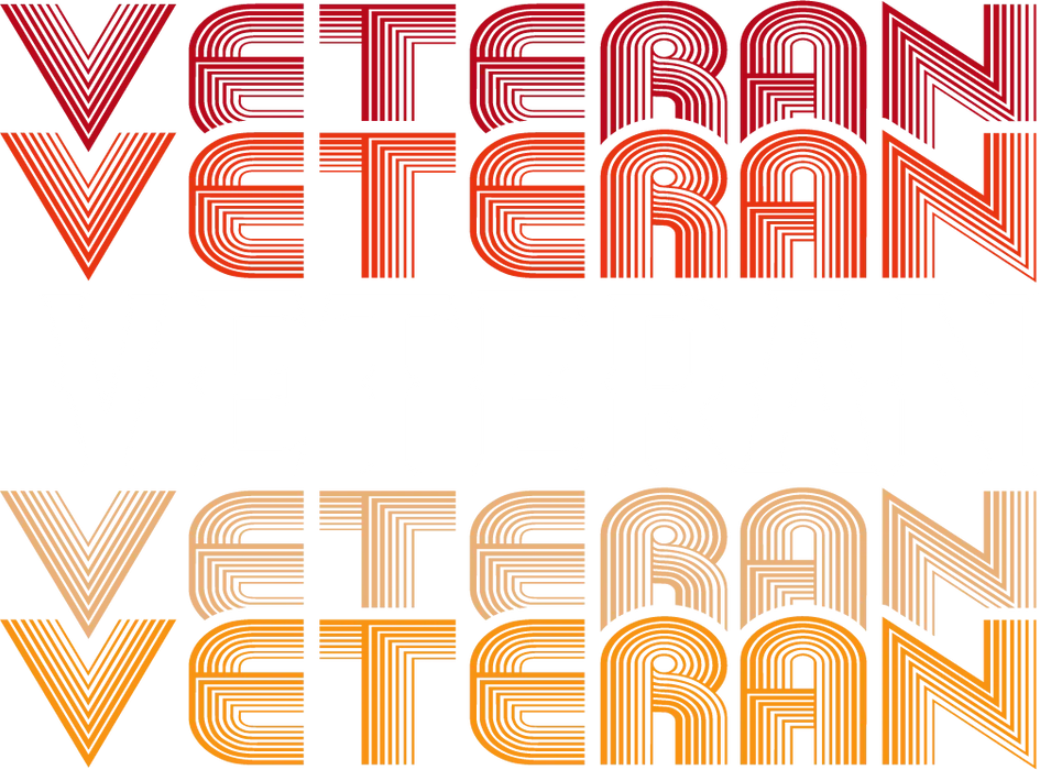 Retro Line Art Veteran Typography DTF Transfer Ready to Press