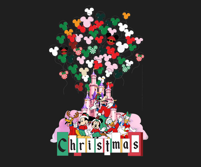 Christmas Castle DTF Transfer Ready to Press