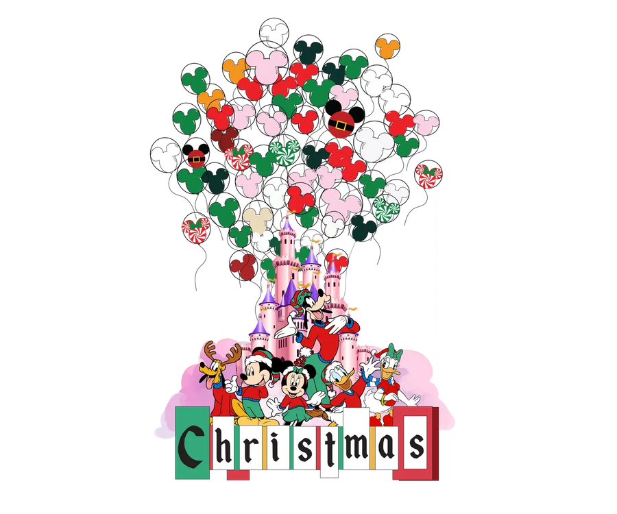 Christmas Castle DTF Transfer Ready to Press