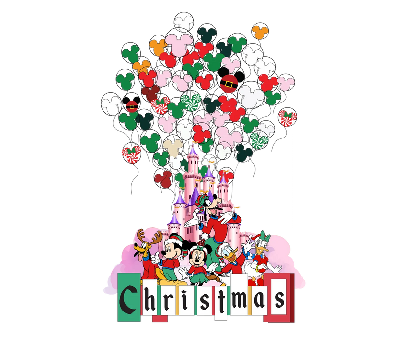 Christmas Castle DTF Transfer Ready to Press