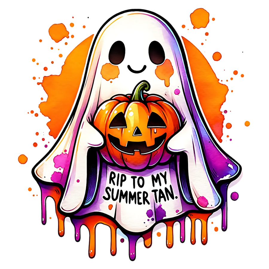 Halloween Ghost DTF Transfer Ready to Press
