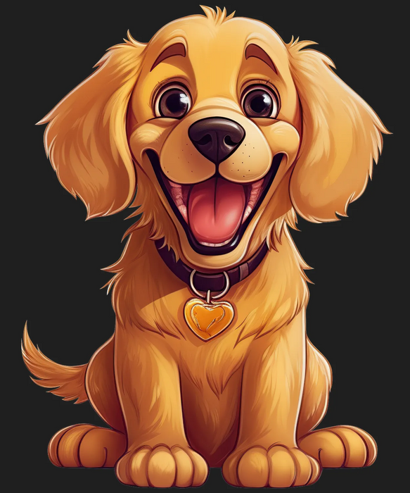 Golden Retriever Puppy DTF Transfer Ready to Press