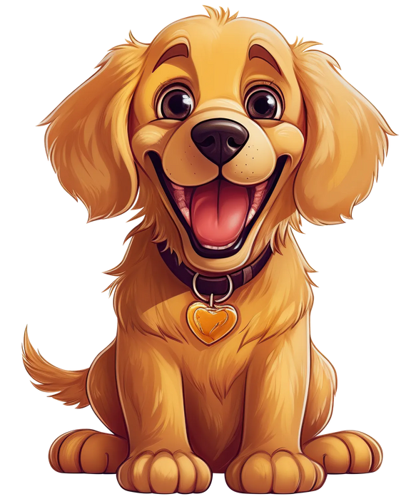 Golden Retriever Puppy DTF Transfer Ready to Press