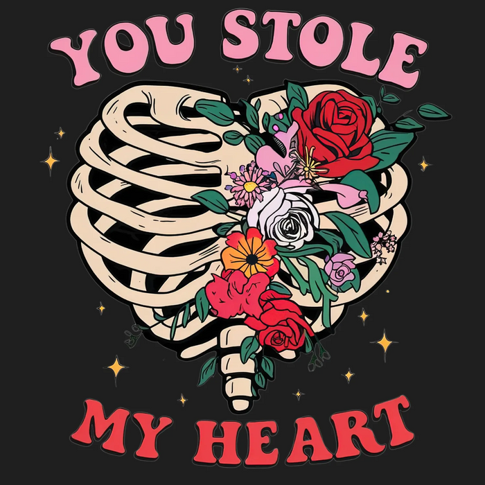 Skeleton Hand Floral DTF Transfer Ready to Press