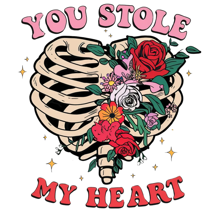 Skeleton Hand Floral DTF Transfer Ready to Press