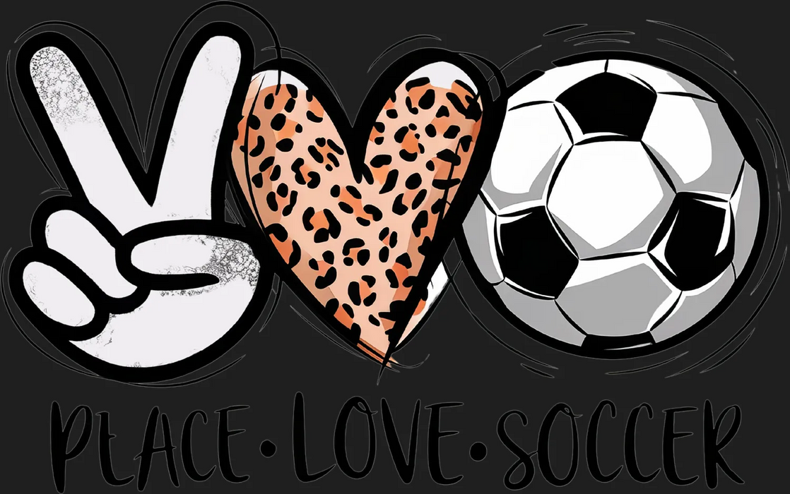 Fußballliebe DTF-Transfer bereit zum Aufpressen