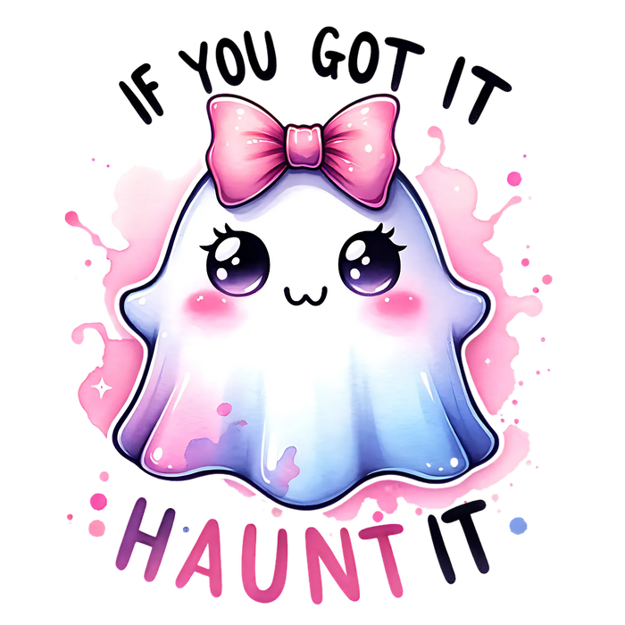 Haunt It Ghost Bow DTF Transfer Ready to Press