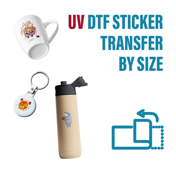 UV DTF Sticker Transfers by Size - DTF Center 