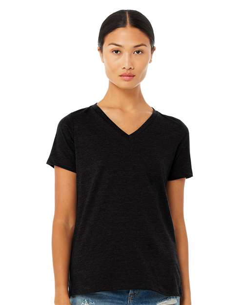 Women's Relaxed Heather CVC V-Neck Tee