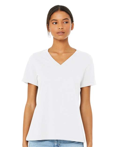 Women's Relaxed Heather CVC V-Neck Tee