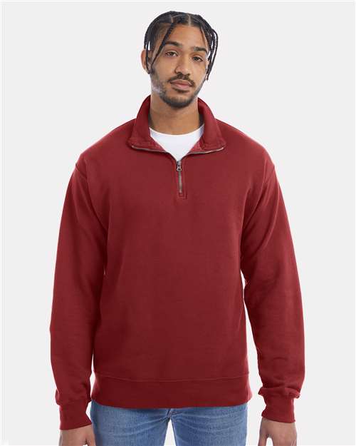 Garment-Dyed Quarter-Zip Sweatshirt