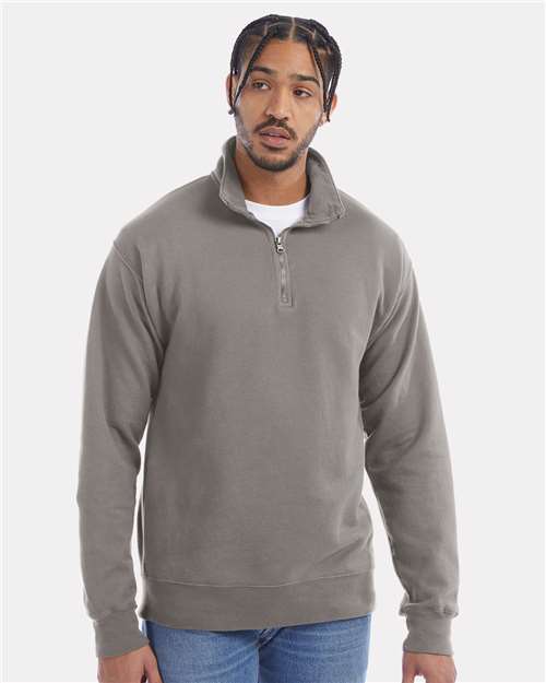 Garment-Dyed Quarter-Zip Sweatshirt